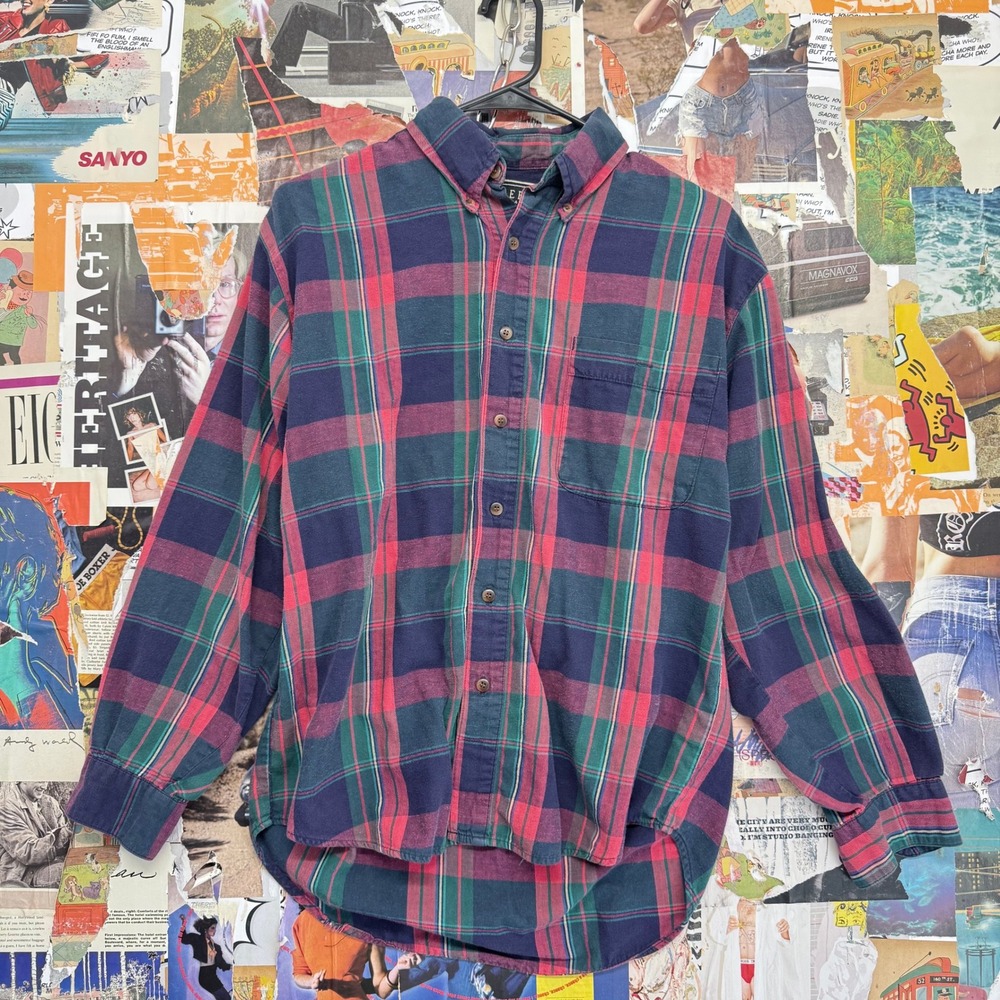 Bugle Boy Company Plaid Flannel Shirt Long Sleeve‎ Button Down Men's Size S